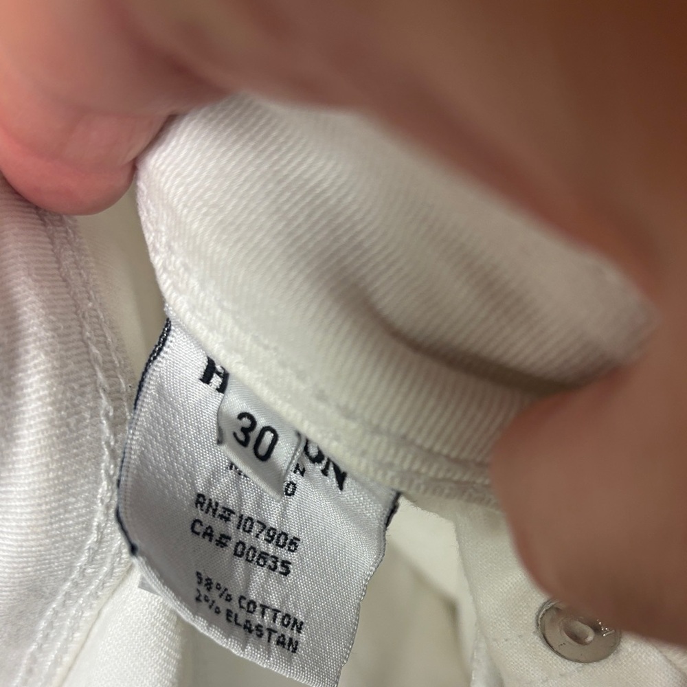 Hudson Jeans Women's Cropped White Denim - Picture 3 of 7